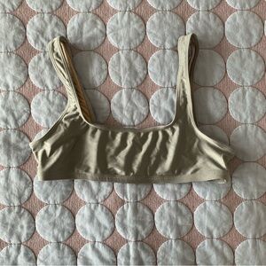 LA Apparel silver bikini bra top